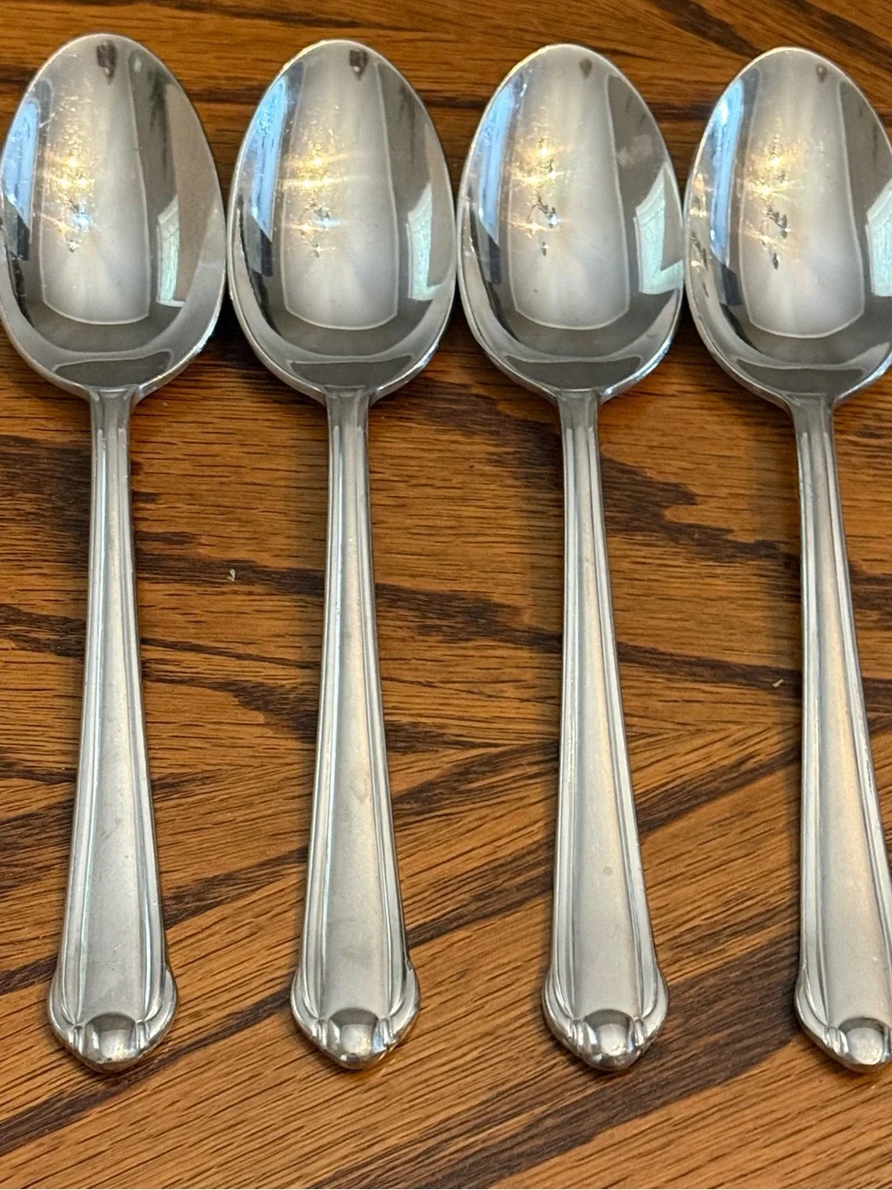 4 Mikasa CLASSICO SATIN Soup Spoons Stainless Steel Flatware 7 5/8”